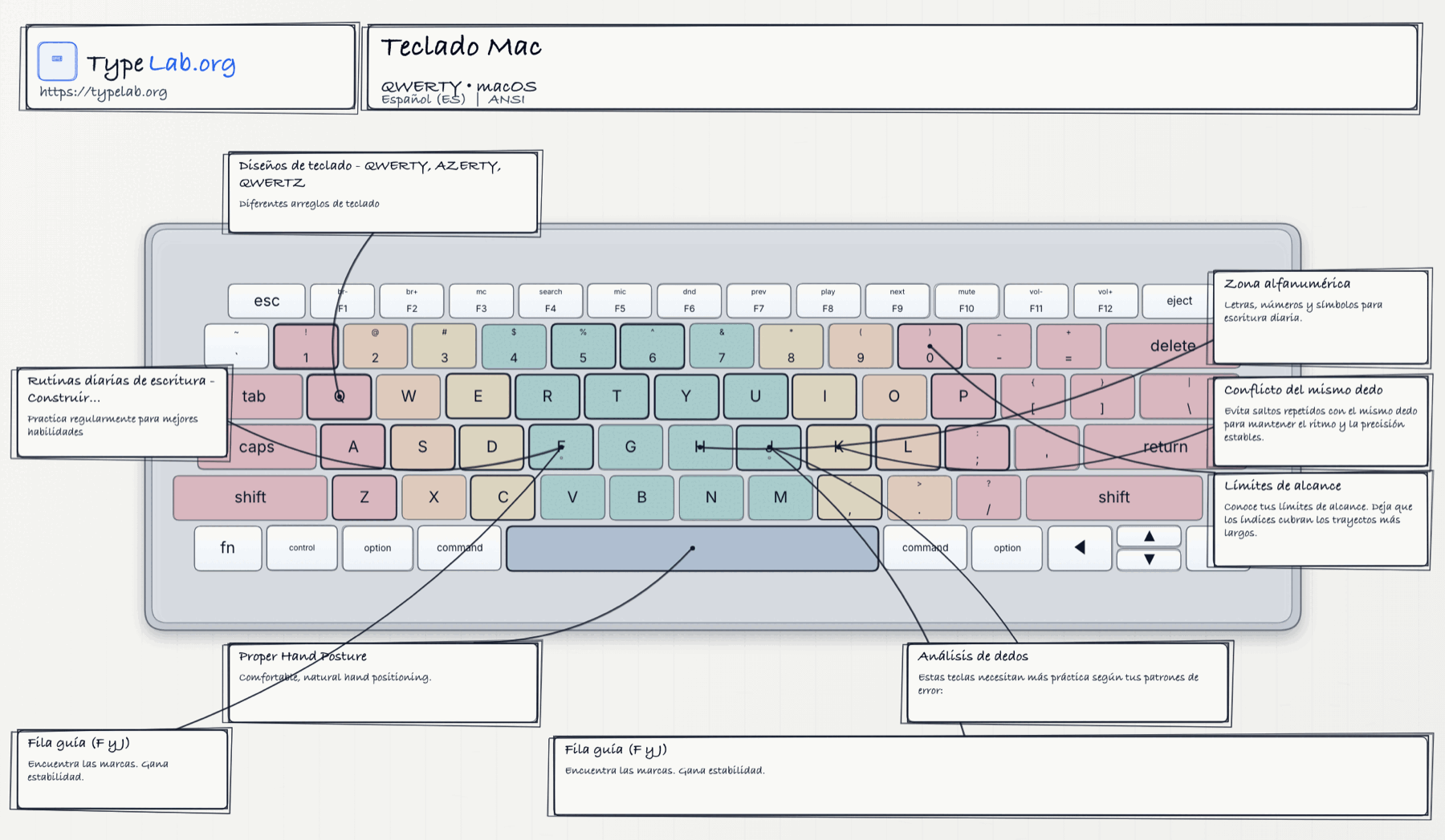 Infografía de teclado (macOS)