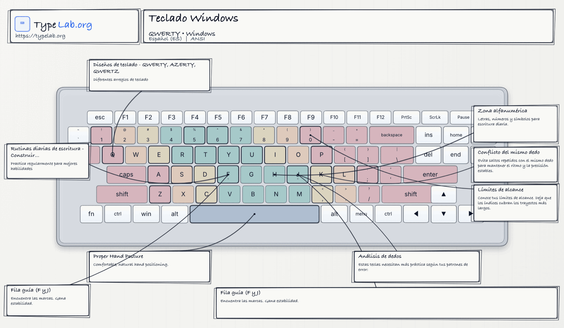 Infografía de teclado (Windows)