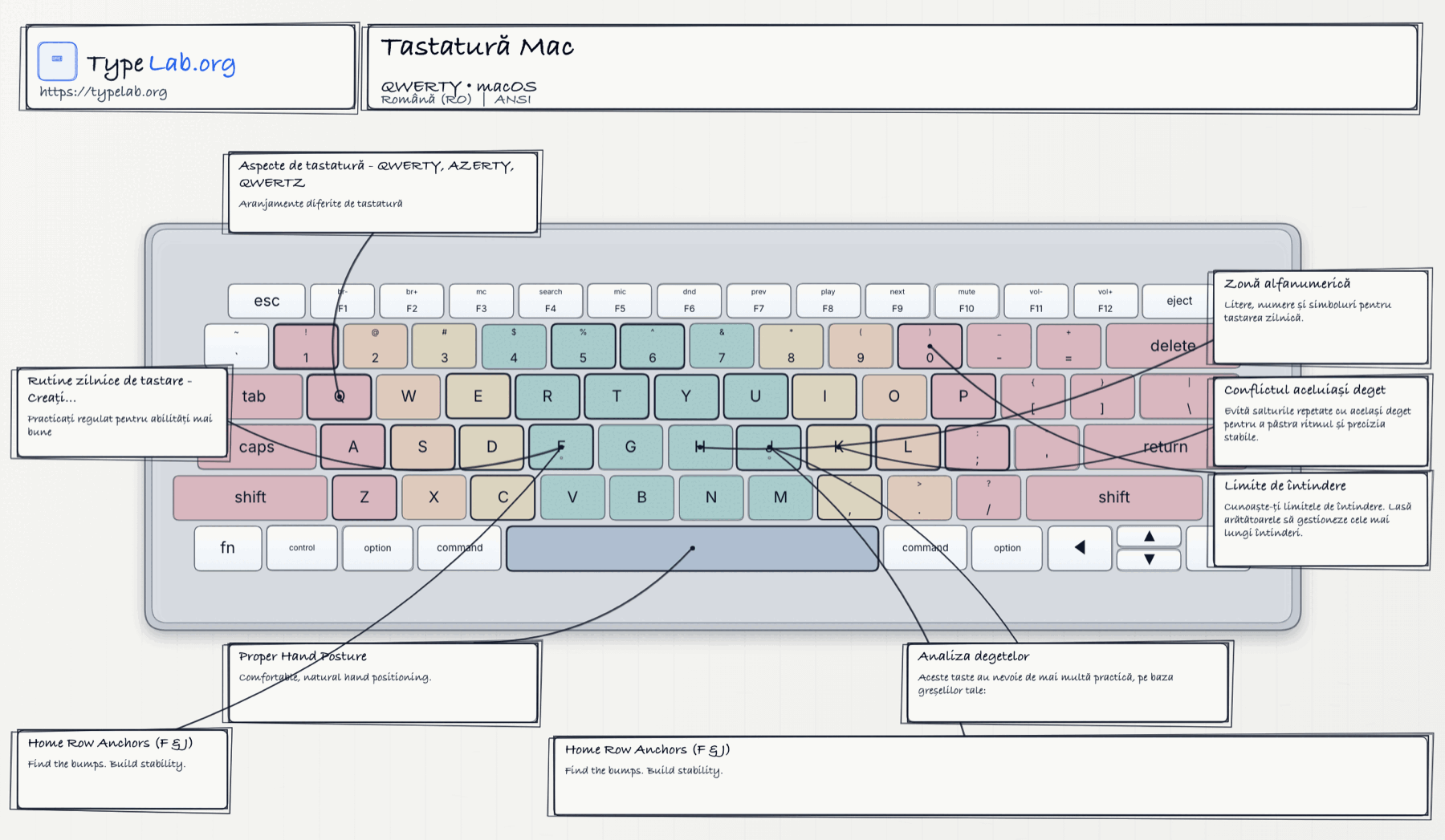 Infografic tastatură (macOS)